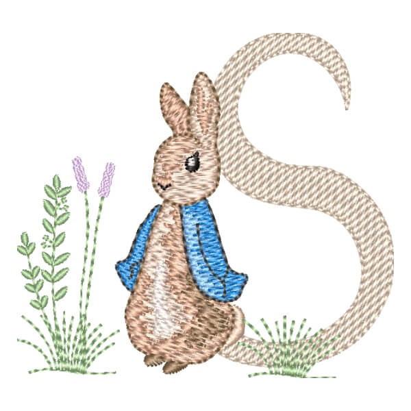 Matriz de Bordado  Alfabeto Peter Coelho Letra S Matriz de Bordado  Alfabeto Peter Coelho Letra S