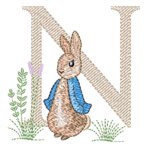 Matriz de Bordado  Alfabeto Peter Coelho Letra N Matriz de Bordado  Alfabeto Peter Coelho Letra N