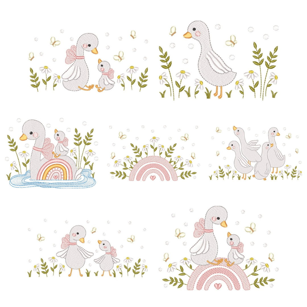  Pacote de Matrizes Cisnes no Jardim (Pontos Leves)