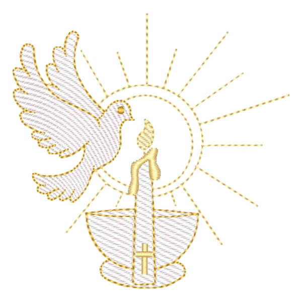 Matriz de Bordado  Batismo (Pontos Leves)