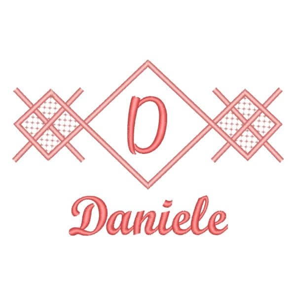 Matriz de Bordado  Monograma com Nome Letra D Matriz de Bordado  Monograma com Nome Letra D