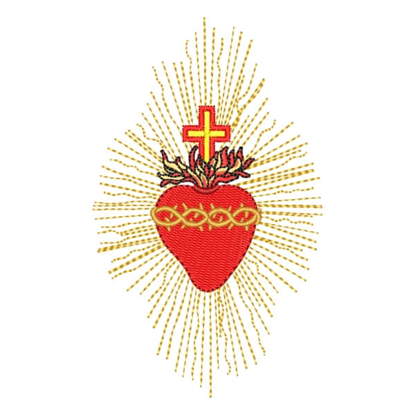 Matriz de Bordado  Coração de Jesus