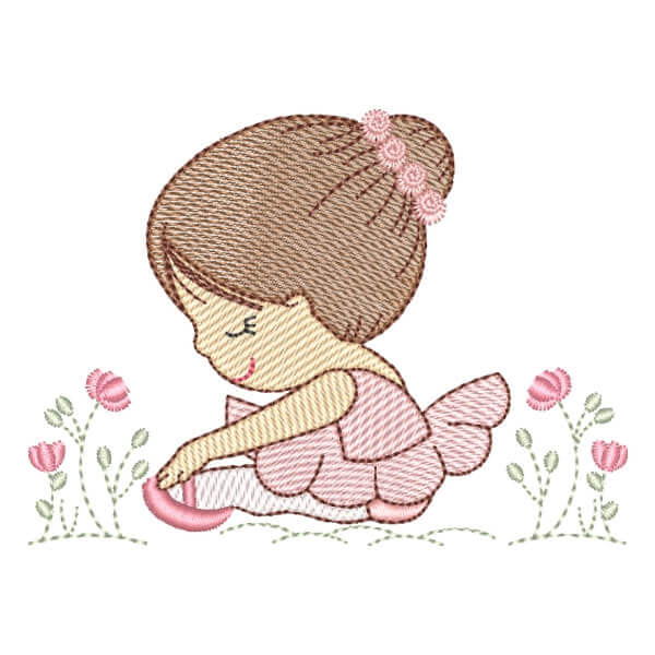 Matriz de Bordado  Bailarina (Pontos Leves)