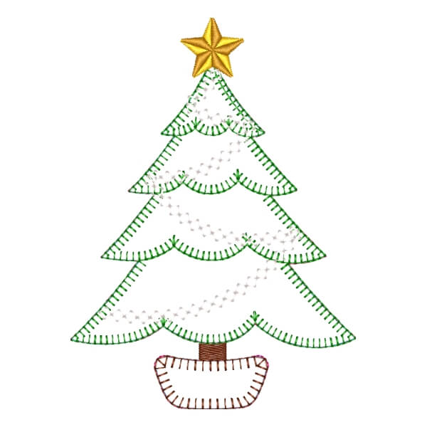 Matriz de Bordado  Árvore de Natal (Aplique)