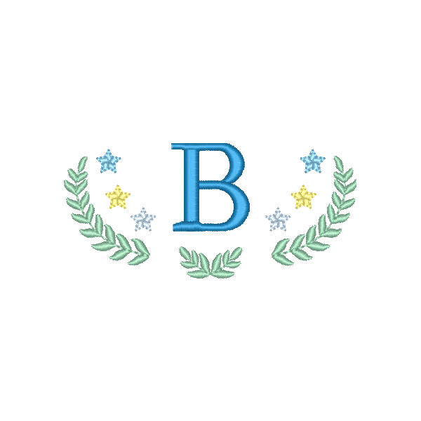 Matriz de Bordado  Letra e Raminhos