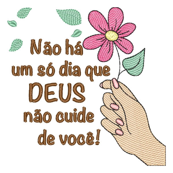 Matriz de Bordado  Mensagem Cuidado de Deus