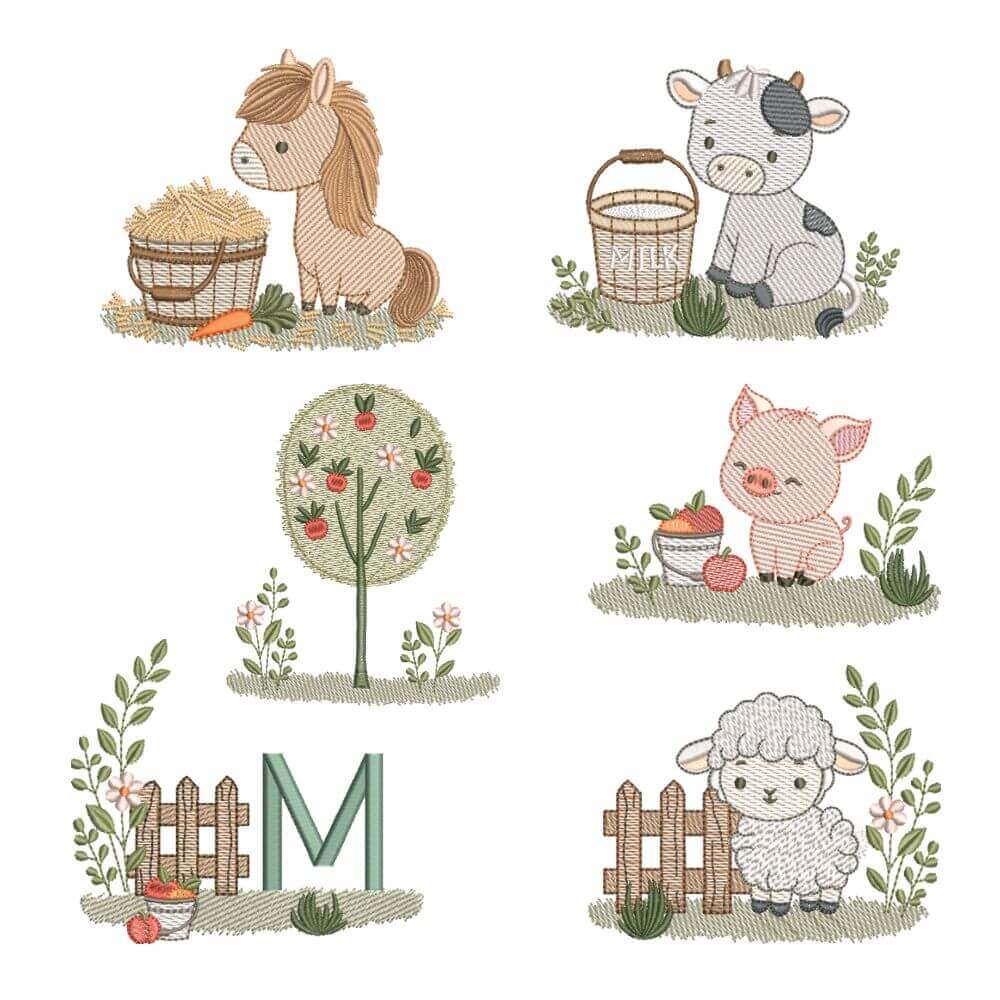 Pacote de Matrizes Fazendinha Cute  Pacote de Matrizes Fazendinha Cute
