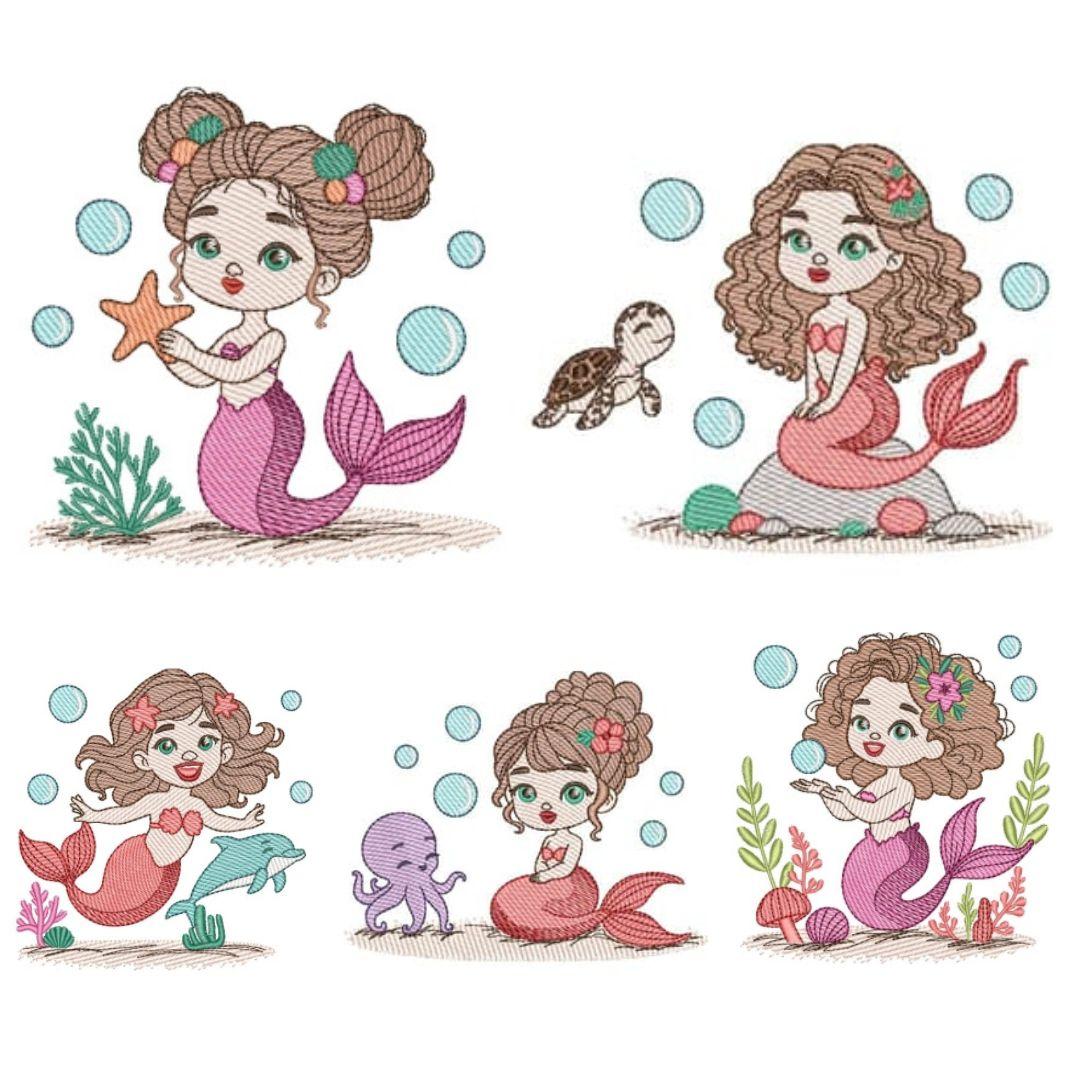 Pacote de Matrizes Sereias (PontosLeves)  Pacote de Matrizes Sereias (PontosLeves)