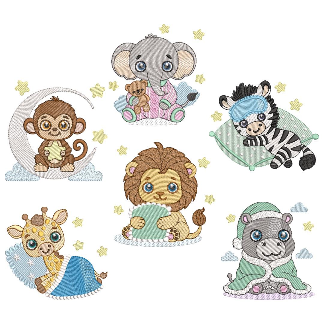 Pacote de Matrizes Animais Hora de Dormir  Pacote de Matrizes Animais Hora de Dormir