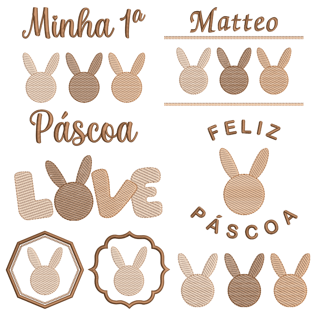  Pacote de Matrizes Coelhinho da Páscoa