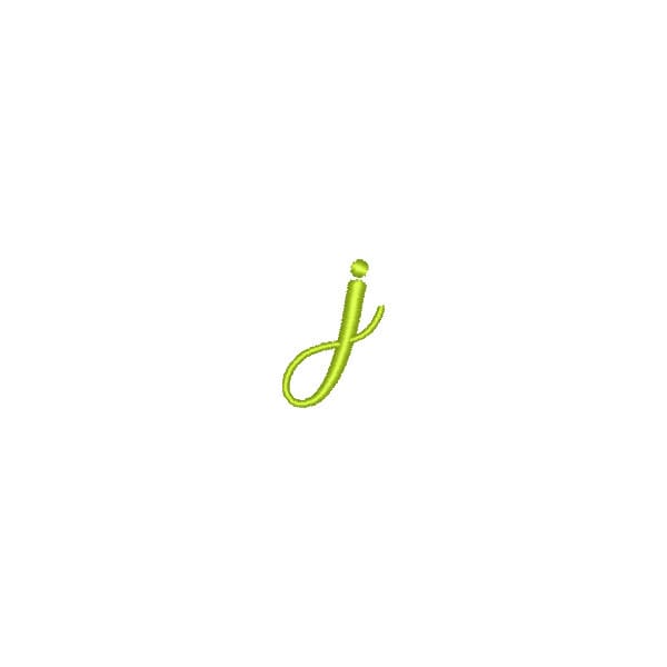 Matriz de Bordado  Fonte Ernestone Script Letra j