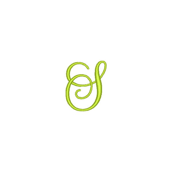 Matriz de Bordado  Fonte Ernestone Script Letra S