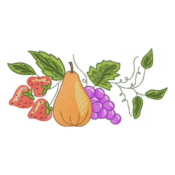 Matriz de Bordado  Frutas (Pontos Leves)