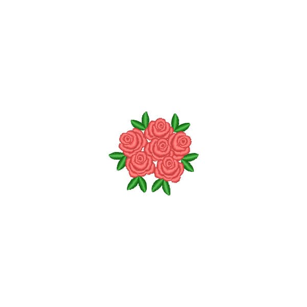Matriz de Bordado  Galho buque de rosas