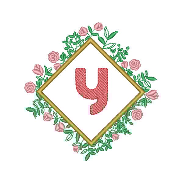 Matriz de Bordado  Y Moldura Floral