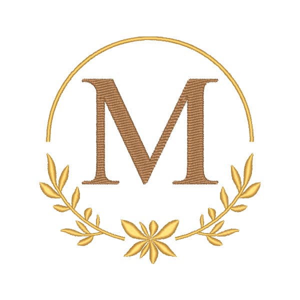 Matriz de Bordado  Matriz de Bordado letra M Alfabeto Moldura Floral Matriz de Bordado  Matriz de Bordado letra M Alfabeto Moldura Floral