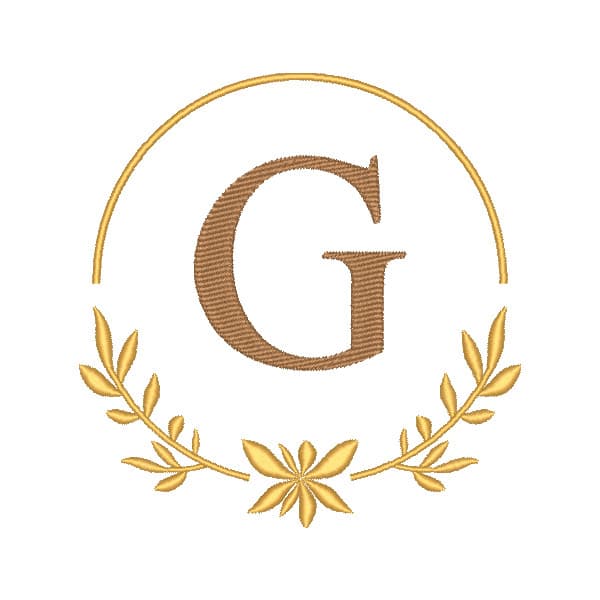 Matriz de Bordado  Matriz de Bordado letra G Alfabeto Moldura Floral Matriz de Bordado  Matriz de Bordado letra G Alfabeto Moldura Floral