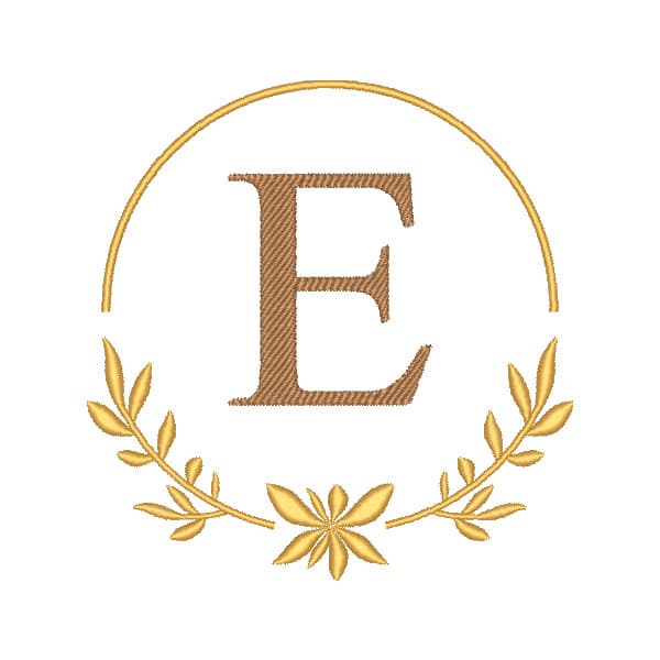 Matriz de Bordado  Matriz de Bordado letra E Alfabeto Moldura Floral Matriz de Bordado  Matriz de Bordado letra E Alfabeto Moldura Floral