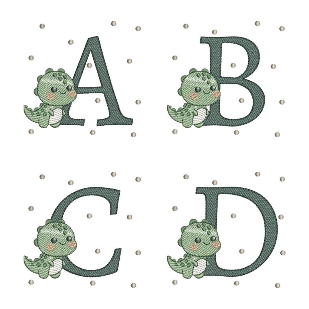  Pacote de Matrizes Alfabeto Dino (Pontos Leves)