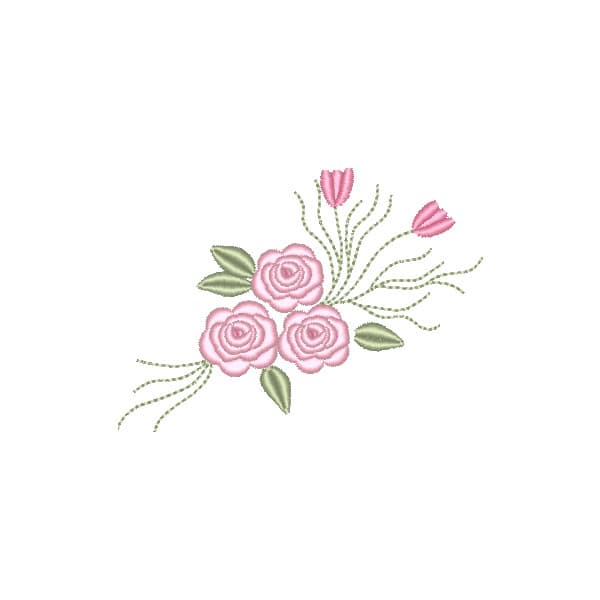 Matriz de Bordado  Galhos com Rosas