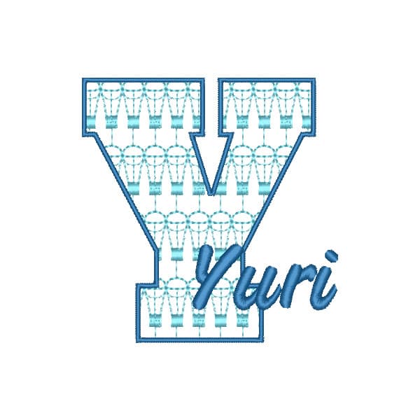 Matriz de Bordado  Monograma Balao Letra Y Matriz de Bordado  Monograma Balao Letra Y