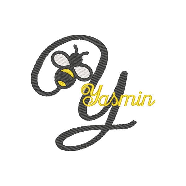 Matriz de Bordado  Monograma Abelha Letra Y Matriz de Bordado  Monograma Abelha Letra Y