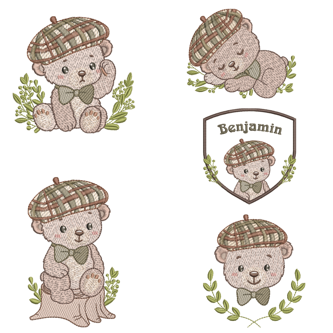 Pacote de Matrizes Ursinho Vintage (Pontos Leves)  Pacote de Matrizes Ursinho Vintage (Pontos Leves)