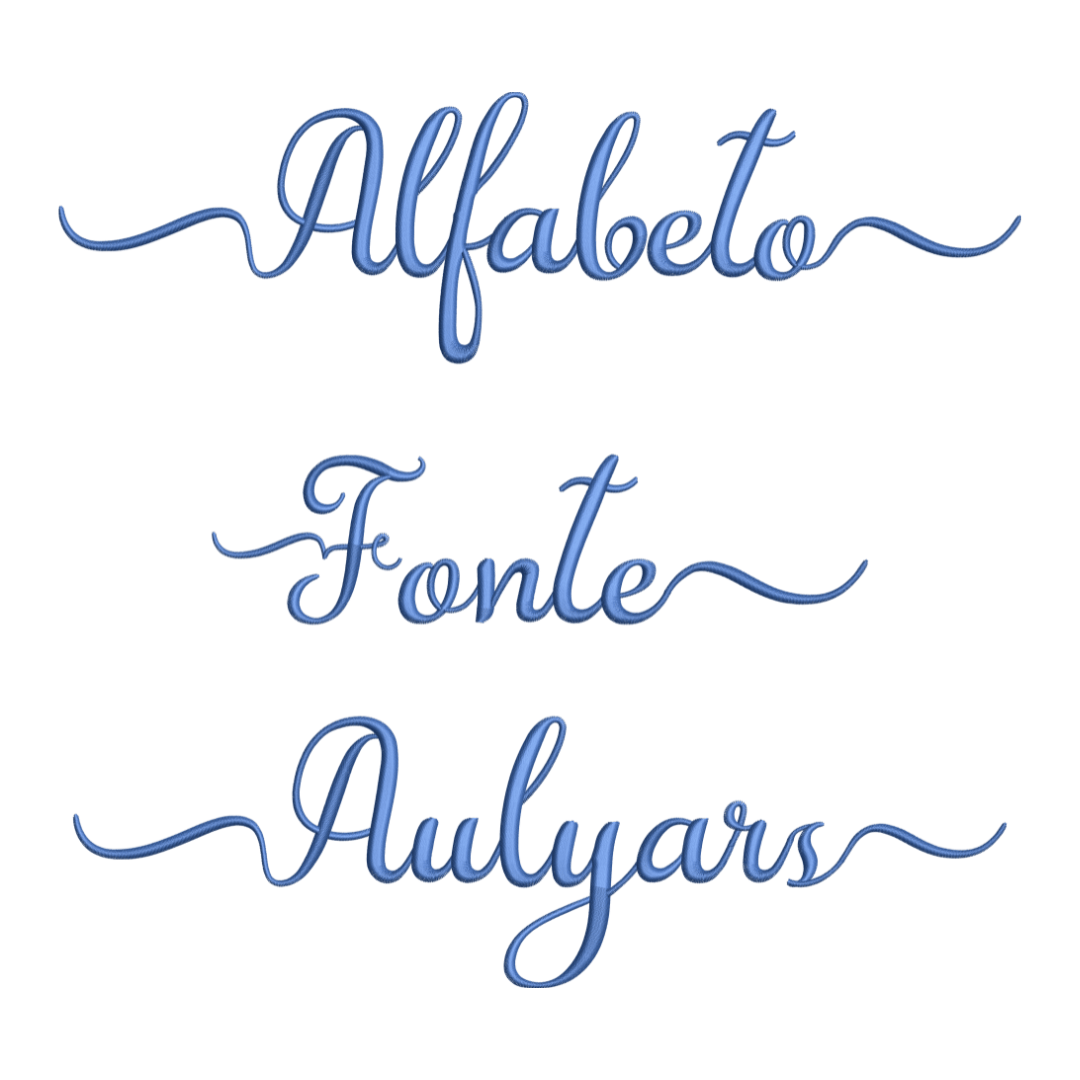  Pacote de Matrizes de Alfabeto Fonte Aulyars - Maiúsculas e Minúsculas - Com e sem Glifos