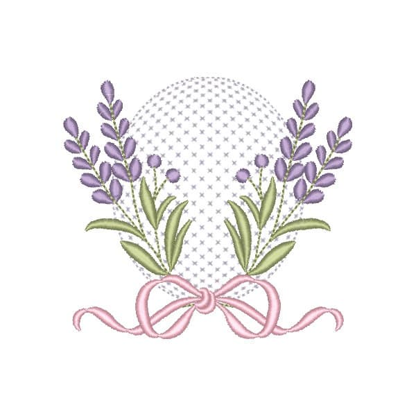 Matriz de Bordado  Lavanda com Laço