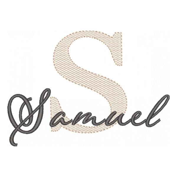 Matriz de Bordado  Letra S com Nome (Pontos Leves) Matriz de Bordado  Letra S com Nome (Pontos Leves)