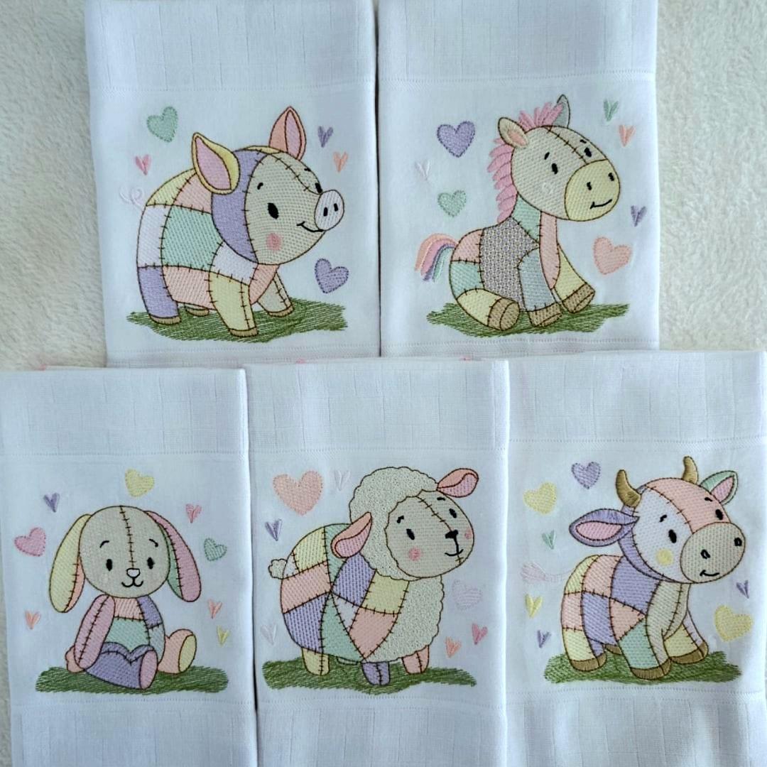  Pacote de Matrizes Fazendinha Patchwork (Pontos Leves)