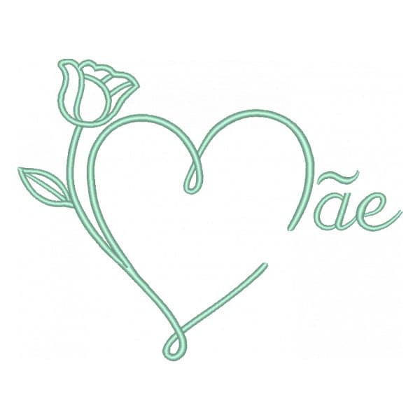 Matriz de Bordado  Coracao  Mae
