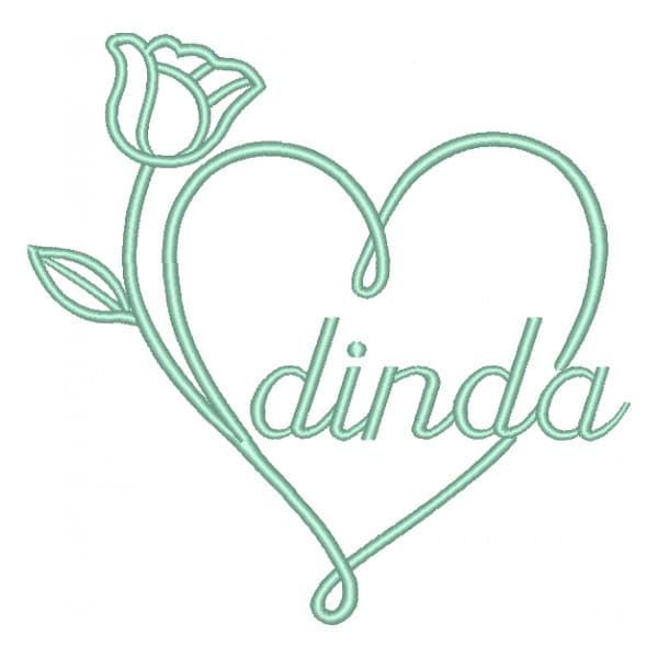 Matriz de Bordado  Coracao dinda Matriz de Bordado  Coracao dinda