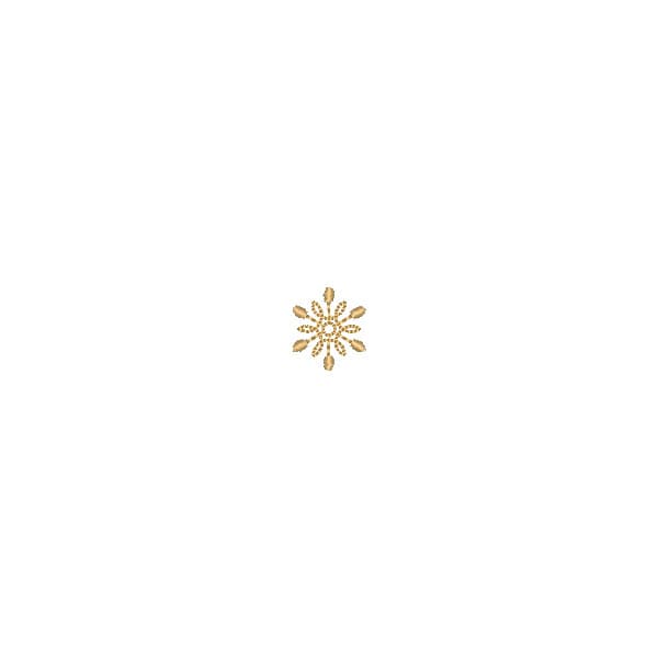 Matriz de Bordado  Floco de Neve Cristal de Amor