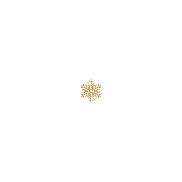 Matriz de Bordado  Floco de Neve Cristal Dourado