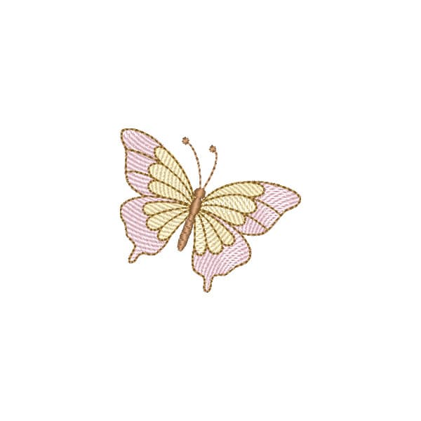 Matriz de Bordado  Borboleta Delicada (Pontos Leves)