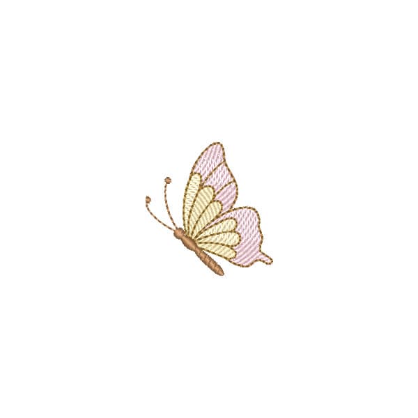 Matriz de Bordado  Borboleta Delicada (Pontos Leves)