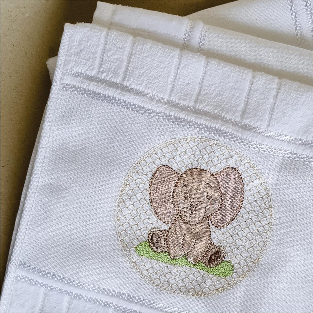 Matriz de Bordado  Safari Baby Elefante (Pontos Leves)
