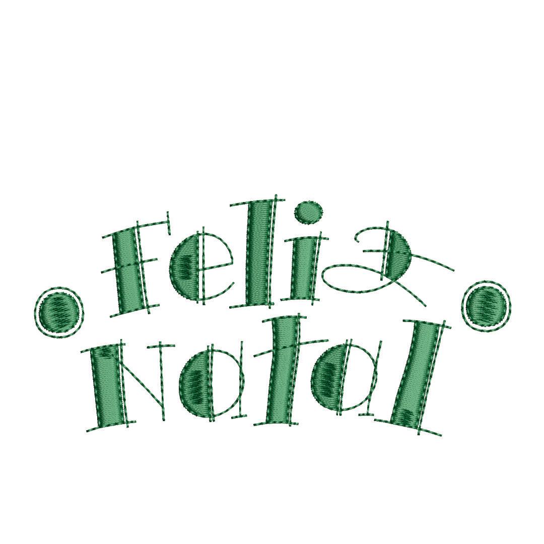 Matriz de Bordado  Feliz Natal Letra Minúscula