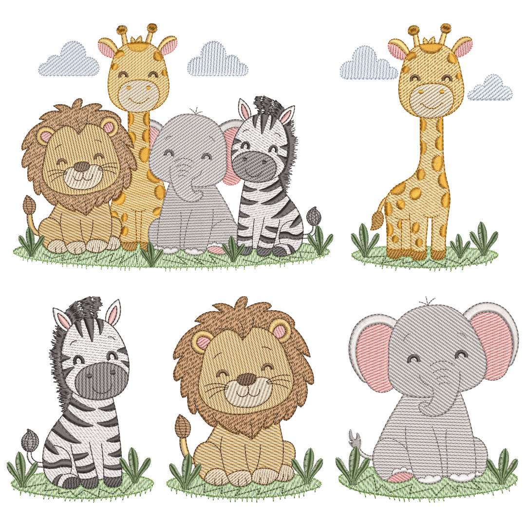  Pacote de Matrizes Safari Baby (Pontos Leves)