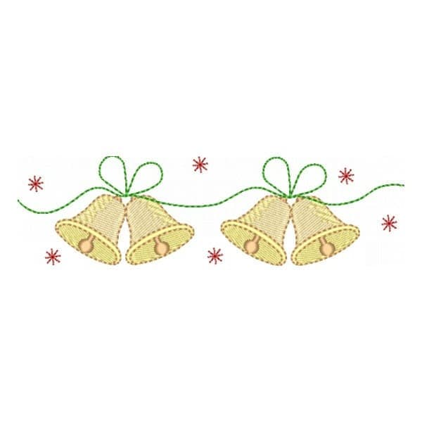 Matriz de Bordado  Sinos de Natal rustico