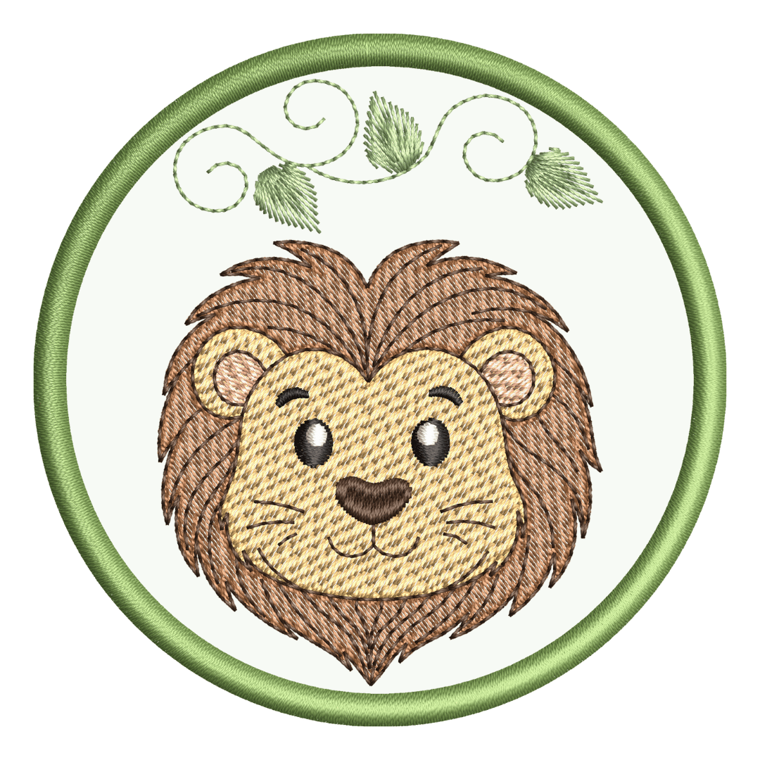 Matriz de Bordado  Moldura Safari (Pontos leves e Aplique)