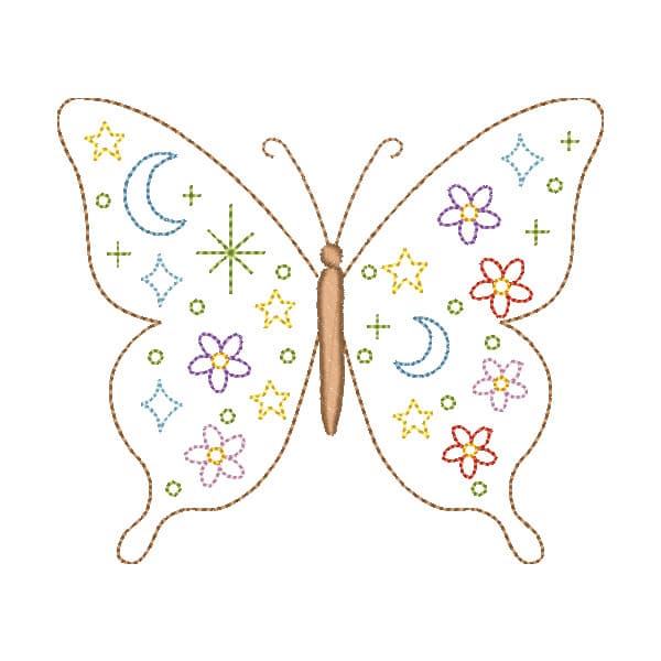 Matriz de Bordado  Borboleta (contorno)
