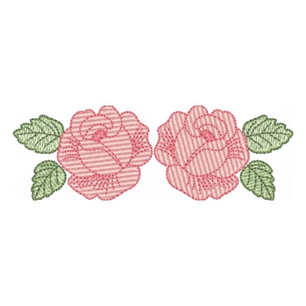 Matriz de Bordado  Rosas (Pontos Leves)