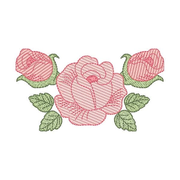 Matriz de Bordado  Rosas (Pontos Leves)