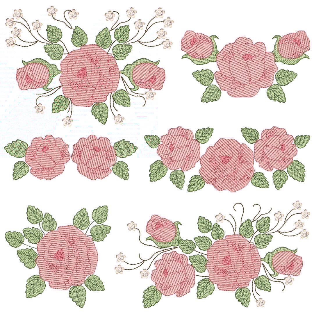  Pacote de Matrizes Rosas (Pontos Leves)