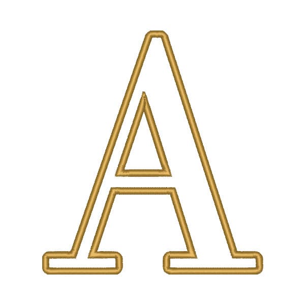 Matriz de Bordado  A - Alfabeto Bodone (Aplique)