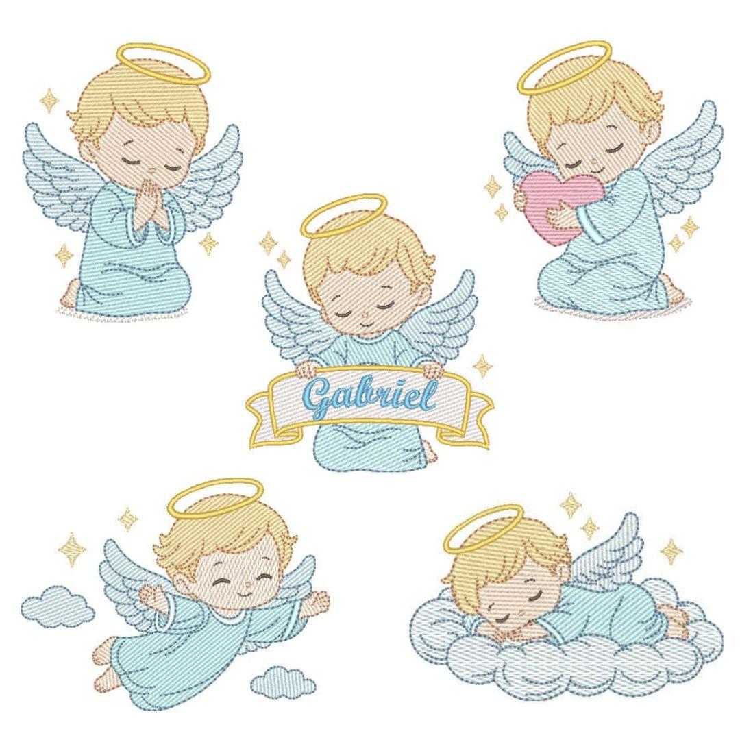  Pacote de Matrizes Anjinho da Guarda (Pontos Leves)