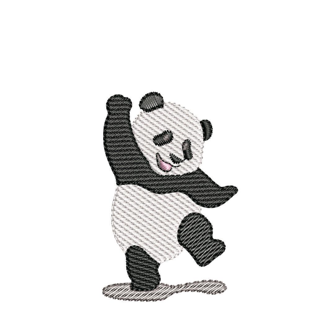 Matriz de Bordado  Urso Panda (Pontos Leves)