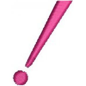 Matriz de Bordado  Alfabeto Script4 sinal exclamação